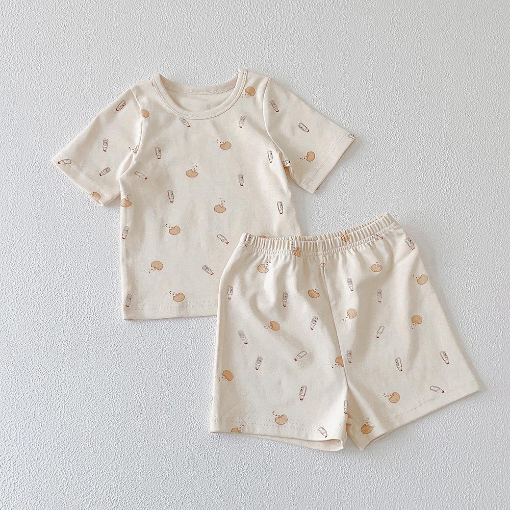 XG Kids' Summer Cotton Pajama Set - Short Sleeve Homewear for Children