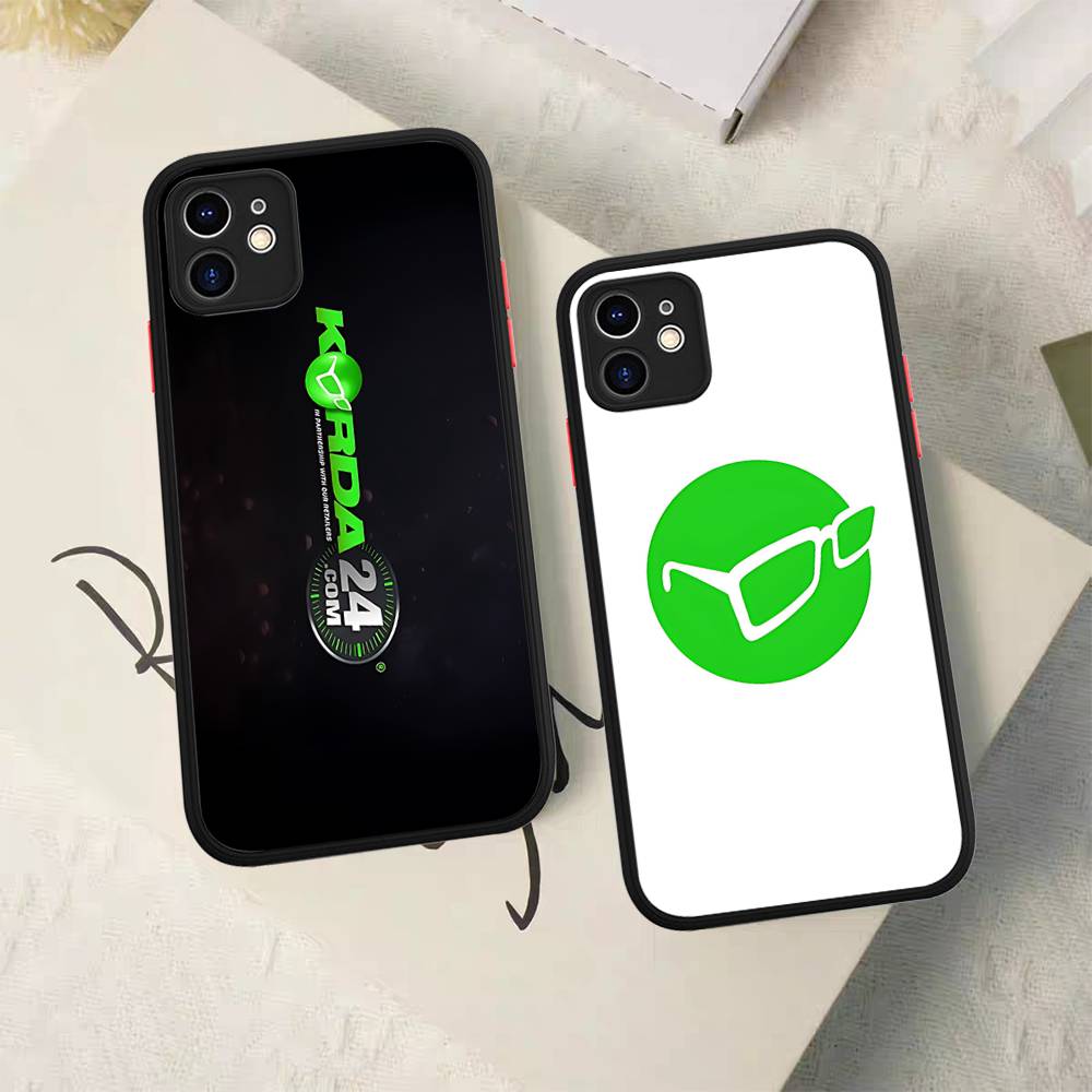K-Korda Fishing Logo Silikonhülle Für IPhone 16 15 14 13 12 11 Pro Max Plus X XS MAX Stoßfeste Matte Abdeckung
