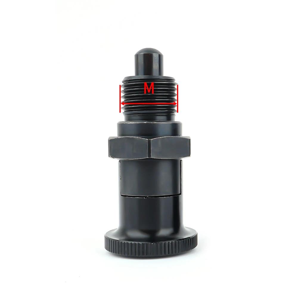 M10-M20 Return Type/Self Locking Spring Plungers Aluminum Knob Retractable Spring Loaded Carbon Steel/Stainless Steel Body Indexing Plungers