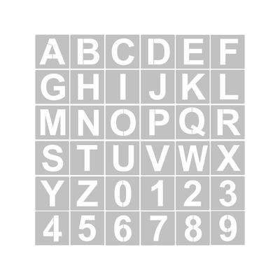 62pcs 5 Inch Letter and Number Stencils Reusable Washable Alphabet Stencils Environment Friendly PET Art Craft