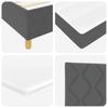 Box Spring Bed with Mattress Dark Grey 200 x 200 cm Fabric