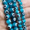 4/6/8mm Colorful Round Shape Evil Eye Beads Loose Lampwork Glazed Glass Beads for Jewelry Making