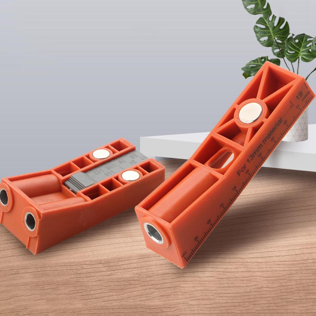 Localizator Versatil Roșu pentru Găurit Găuri în Lemn pentru Conectarea Mobilierului