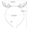 Gift Metal Letter Hair Hoop Party Ornament Zinc Zinc Alloy Crystal Headwear Christmas Antlers Hairband