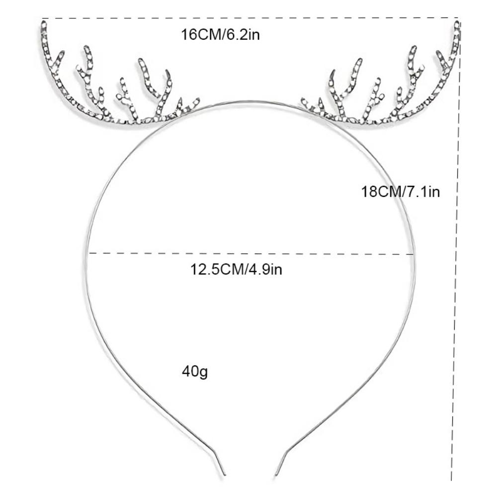 Gift Metal Letter Hair Hoop Party Ornament Zinc Zinc Alloy Crystal Headwear Christmas Antlers Hairband