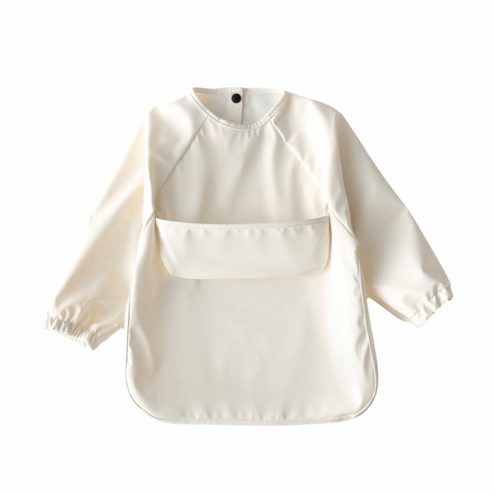 Waterproof Long Sleeve Bib Soft Material Washable Burp Cloth Children PU Bibs  Baby Accessories