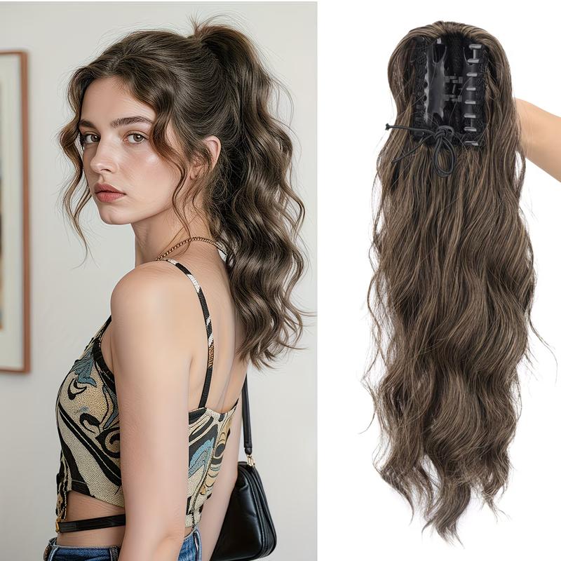 Heat-Resistant High Temperature Synthetic Ponytail Wig for Women Curly Stylish and Elegant with Easy To Wear Claw Clip Perfect for Halloween