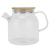 Transparent Glass Tea Pot 600ml Large Capacity Heat Resistant Water Kettle for Home Office Use