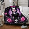 1pc Addams Family Wednesday3 Blanket, Gift, for Men and Women, Soft Blanket, Good for Sofa Bed Couch Travel, Lightweight Flannel Blanket