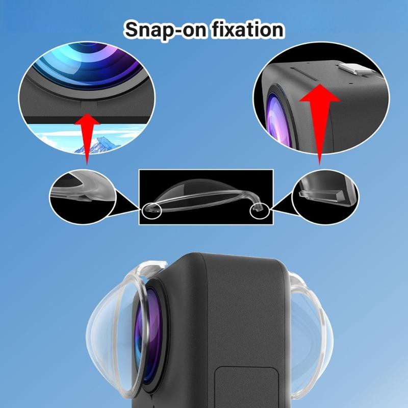 Quick Release Lens Protector For OSMO360 Cameras Shockproof Design AntiFog Clear Claritys PC Materials Lens Cover