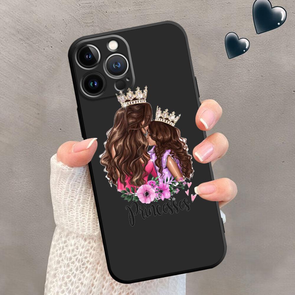 

Женский модный чехол для девочек «Супер мама и ребенок» Funda для iPhone 7 8 6S SE 11 Pro Max 12 XR XS X 14 Plus 13 Mini Matte TPU Soft Cover iPhone 14