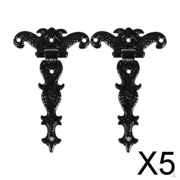 

5x2 шт. Дверные петли в винтажном стиле для дома, офиса, отеля, черные