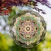 2D Metal Mandala Flower Wind Spinner Vibrant Garden Decor for Indoor and Outdoor Perfect Thanksgiving Christmas Gift All Seasons Wind Chimes
