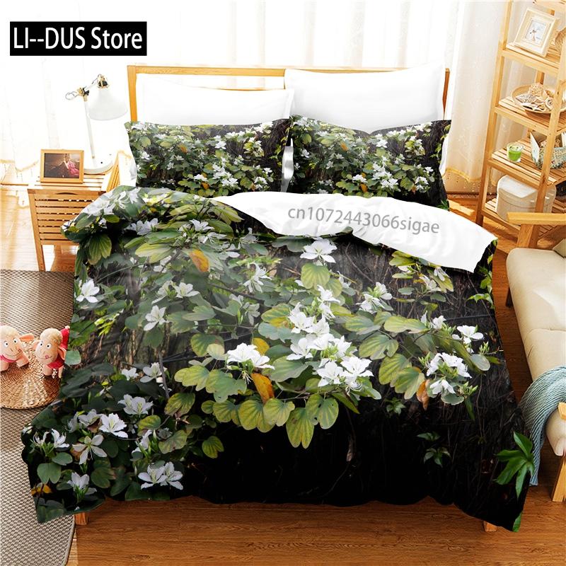 Elegant Flowers Bedding Set Duvet Cover Set 3d Bedding Digital Printing Queen Size Bedding Set Fashion Design