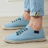 Spring and Summer New Canvas Shoes Breathable Lazy Shoes Hand-sewn Straw Rope Shoes Men's Shoes Beijing Cloth Shoes