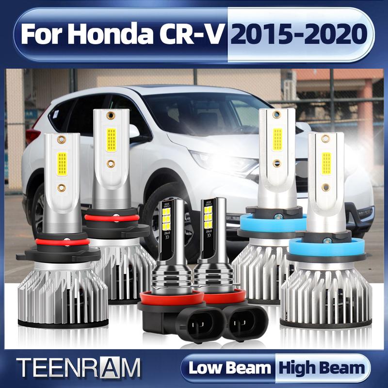 20000LM 120W Turbo LED Headlamps H11 9005 HB3 Canbus LED Headlights Bulb Fog Lights For Honda CRV 2015 2016 2017 2018 High Beam