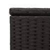 Garden Storage Box with Wheels Black 190 L Poly Rattan