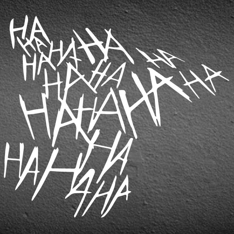 

HAHAHA Джокер смеющийся мотоциклетный шлем наклейки водонепроницаемый топливный бак мотоцикла прочное украшение окна автомобиля забавные виниловые наклейки 20X18CM