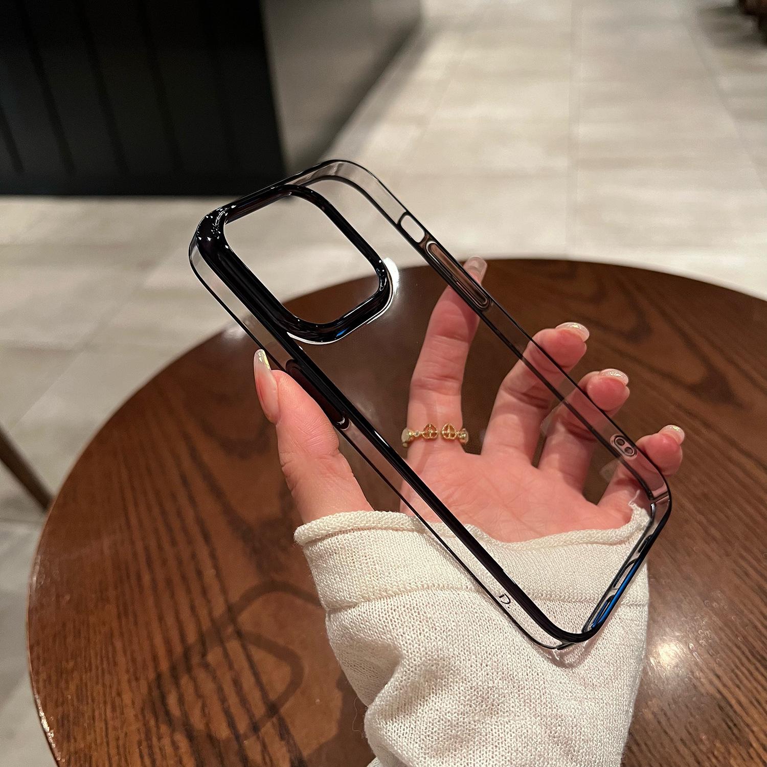 

ПК Ультратонкий, Не желтеющий Жесткий Чехол Подходит для Чехла для мобильного телефона Apple 15 ProMax Защитный чехол с гальваническим покрытием для iPhone 14 iPhone15ProMax