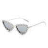 Cat-Eye Geometric Rhinestone Triangle Sunglasses