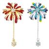 Elegant Pyrotechnics Brooch Featuring Crystals and Enamel Craftsmanship Ideal for All Attires and Gift
