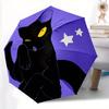1 pièce Parapluie Pliant Noir Chat Ouverture/fermeture Automatique, Parapluie de Voyage Compact Portable, Construction Durable yy250809059