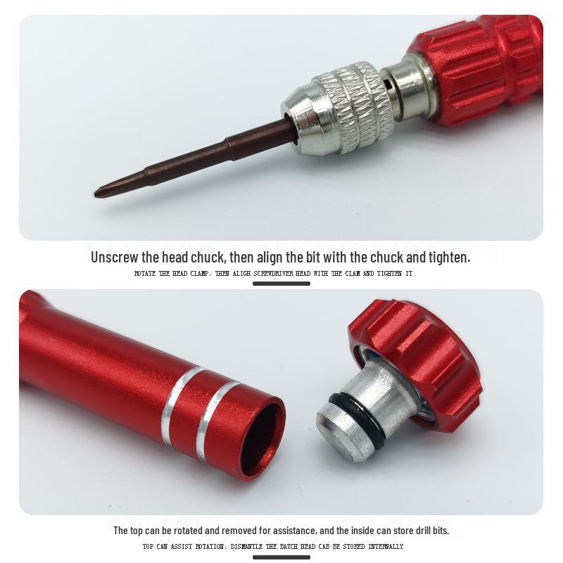 Five-in-One Aluminum Alloy Screwdriver Multi-functional Tablet and Mobile Phone Disassembly Tool Set