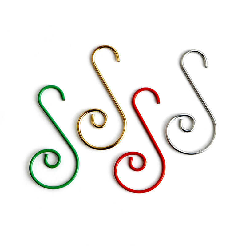 20PCS Christmas Ornament S-Shaped Metal Hook Holder Xmas Tree Balls Pendant Hanging Hooks New-Year Party Decoration Supplies