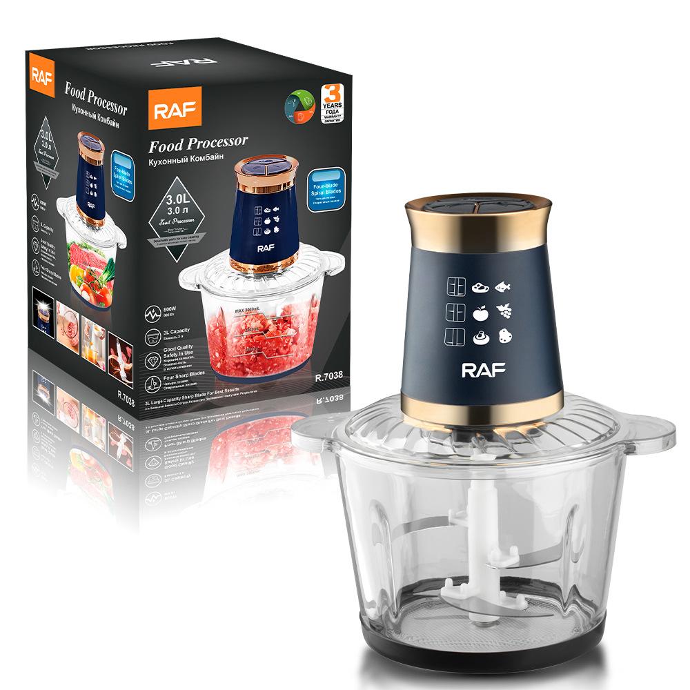 Elektrischer Fleischwolf für Zuhause Küche Glas Gemüsehacker Wurstmaschine Ergänzungsnahrungsprozessor 3L