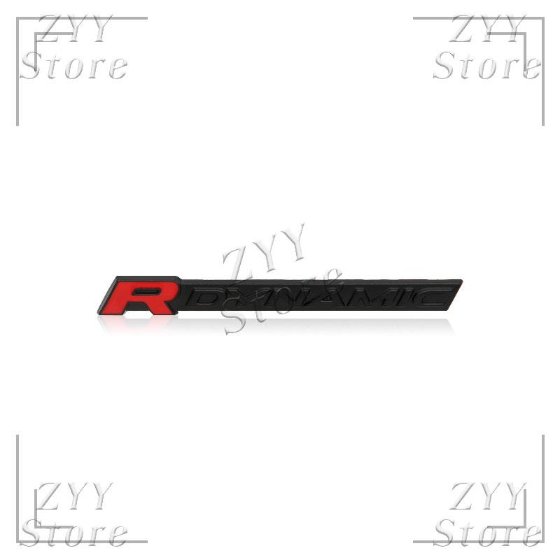 Emblema Logo Metallo 3D R Dynamic per Auto Badge Adesivi per Portellone Posteriore
