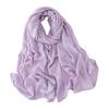 Women Headscarf Solid Color Soft Breathable Wide Head Wrap Versatile