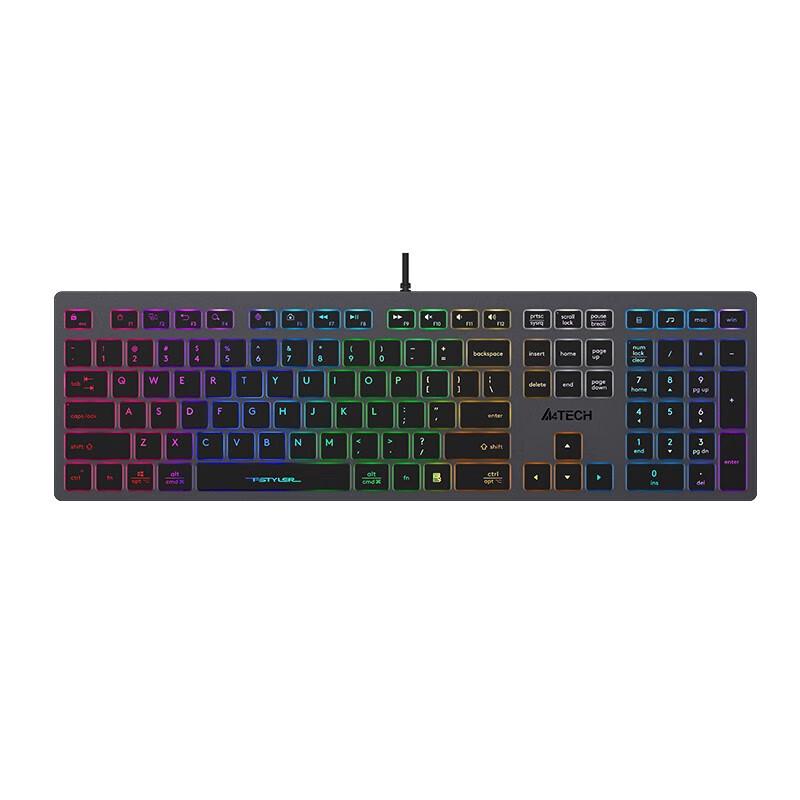 

A4TECH FX60 Ultra-Thin Rainbow LED Backlit Wired Keyboard