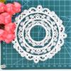 2pcs/set Round Lace Frame Background Cutting Dies for DIY Decor Paper Craft Card Making Scrapbooking Paper Album Stamp
