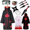 Halloween Akatsuki Red Cloud Cloak Naruto Cosplay Costume