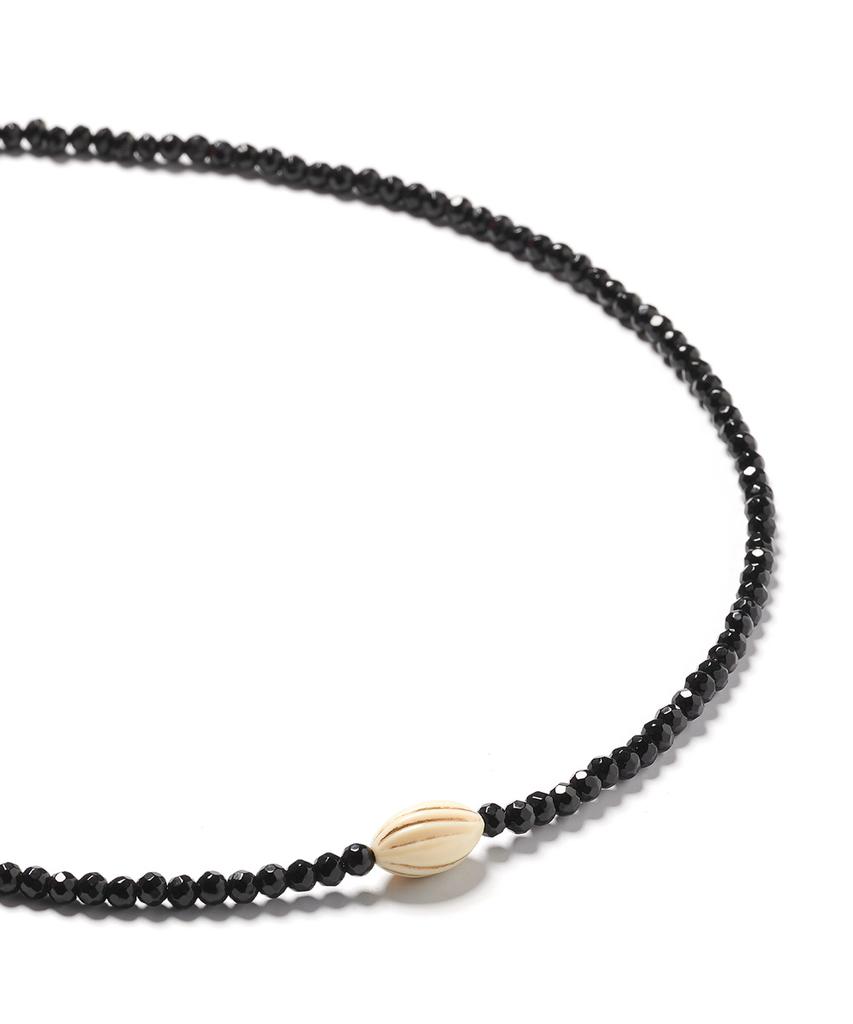 Polalita Mini Black Almond Necklace (Plt-Nl-011_Bk)