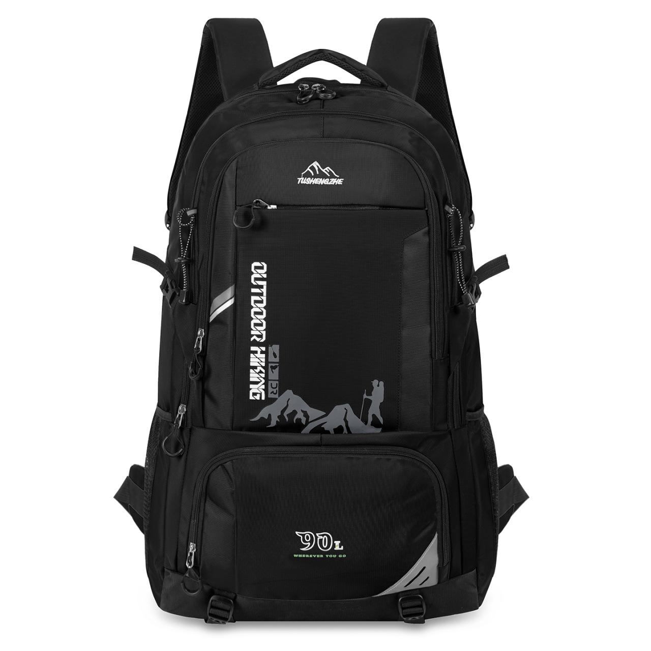 

Unisex Large Capacity Double Shoulder Backpack for Travel, Sports, Hiking, Camping, and Mountaineering 90L чёрный