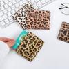 Portafoglio porta carte ultra-sottile con stampa leopardata, custodia multifunzionale per carte bancarie, porta carte di credito, per affari