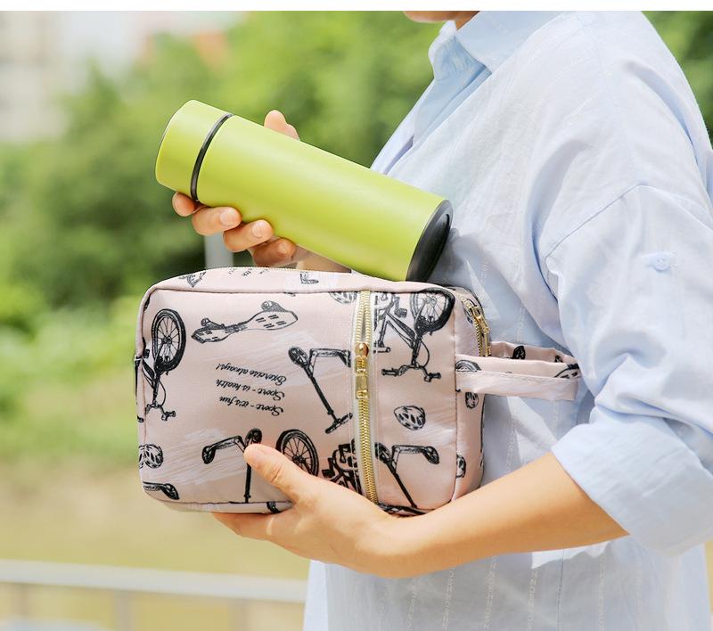 Stilvolle Damen Kleine Wasserdichte Oxford Reise-Toilettenartikel- und Kosmetik-Aufbewahrungstasche