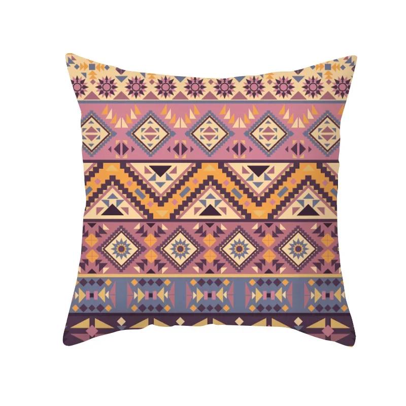 Tribal Striped Indian Totem Pillowcase Living Room Sofa Office Chair Lumbar Cushion  Cover Home Decoration