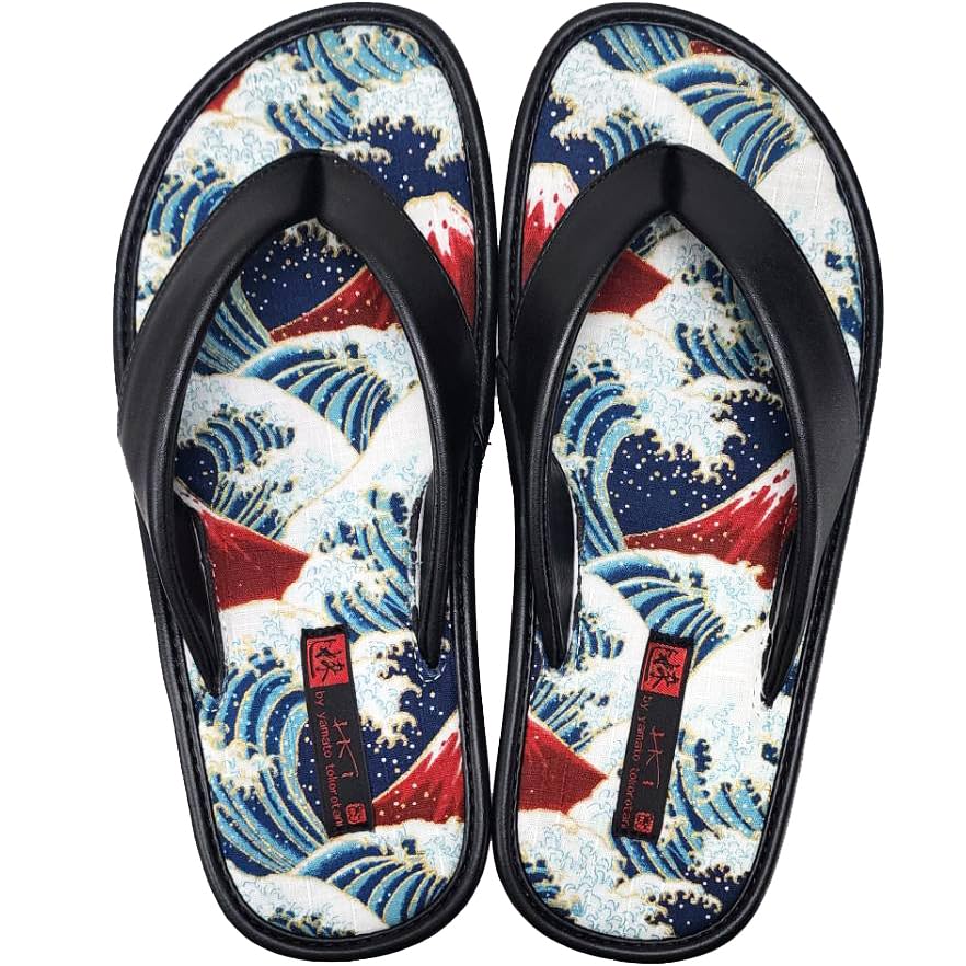 YAMATOHEP Geta Thick Perfect for Summer and Everyday Wear and Fuji Japanese Shoe Men's Japanese-style Sandals, Style, Cushioned, Comfortable, Sole,