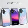 Dark Colored Seawater For iPhone 17 Air 16 E 15 Plus 14 Pro Max 13 12 Mini 11 5 6 7 8 Plus XR XS Max SE Black Glass Phone Case