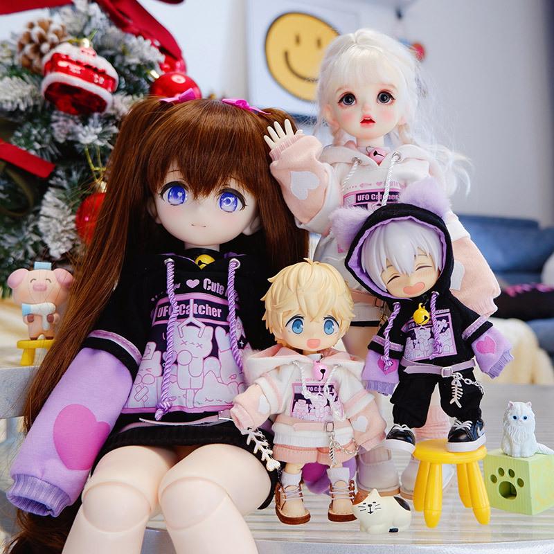 New 1/6 1/4 1/3 BJD Doll Clothes Cute Cat Sweater Hoodie Jacket for Big 1/6, Yosd, 60 30cm Doll Clothes BJD SD Doll Accessories