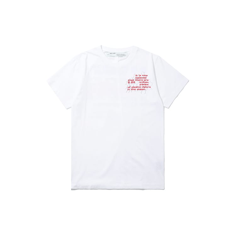 OFF WHITE SS20 T Shirts Men's White Crew Neck Moderate Straight Fit OMAA027S201850060188