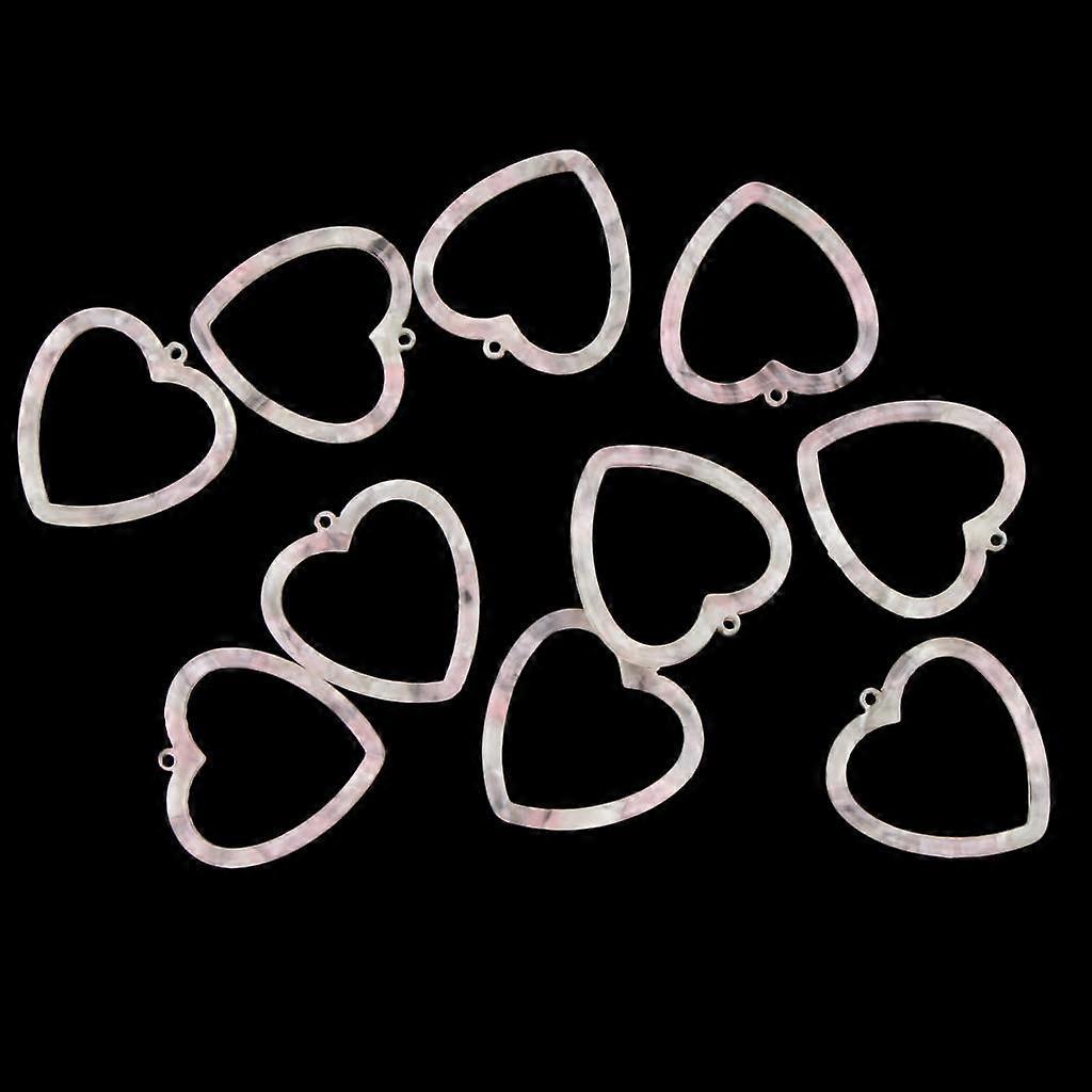 7x10pcs Acrylic Hollow Sweet Heart Charms Pendants For DIY Jewelry  Color #8