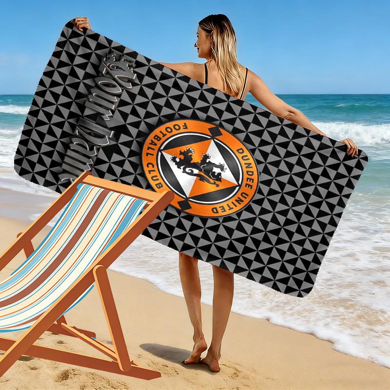 Name Custom Dundee United FC Print Beach Towel, Large Soft Quick Dry Towel for Beach Camping Swimming
