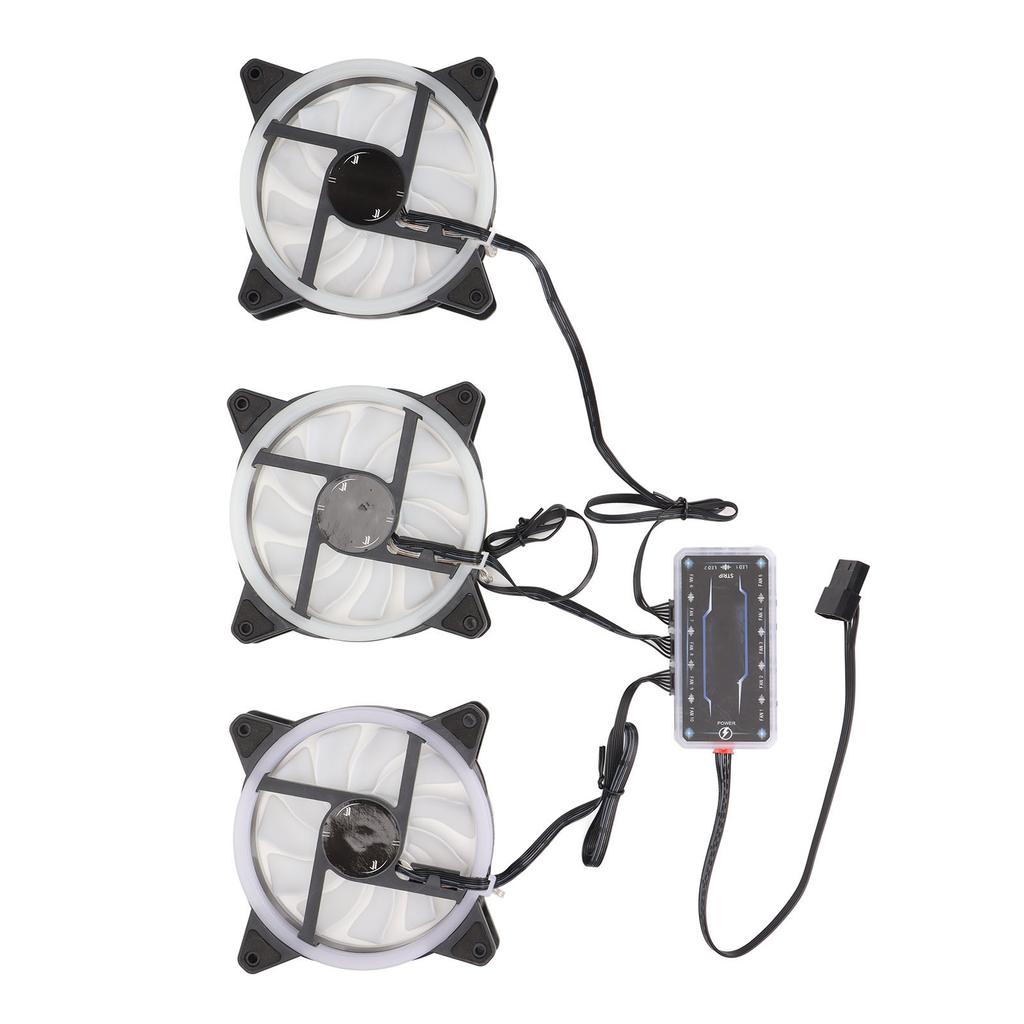 CPU Fan 11 Blades RGB Colorful Enhanced Frame Design Shockproof Silent Strong Heat Dissipation Cooling Fan DC 12V