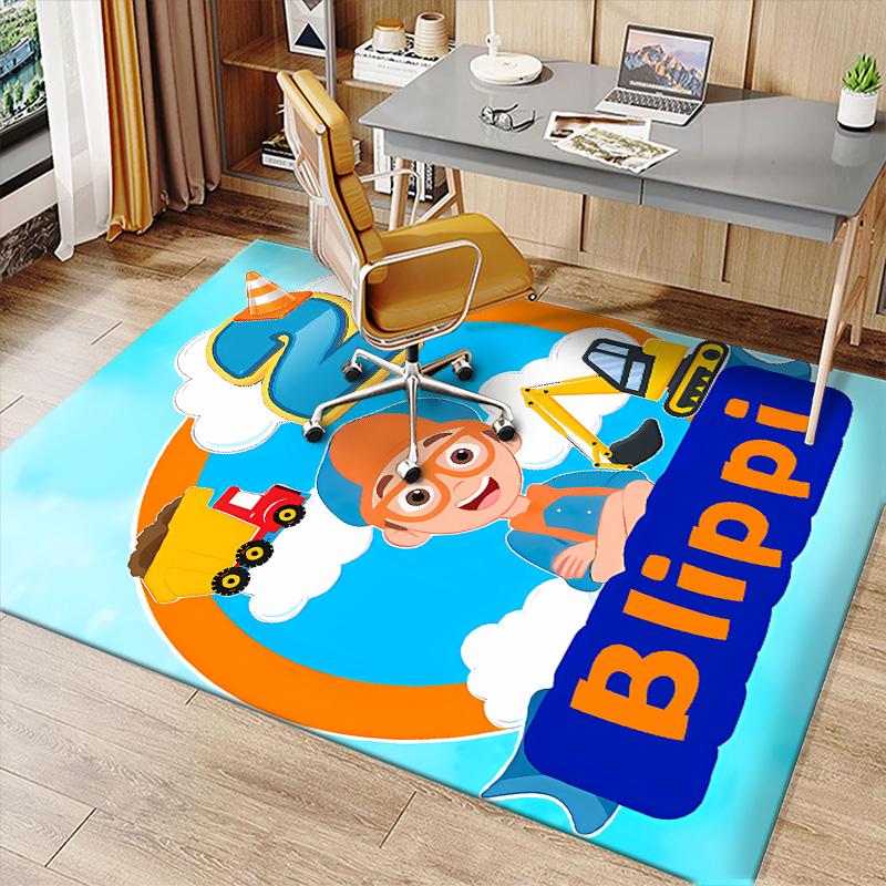 Blippi Printed Absorbent Washable Carpet, Non-Slip Bathroom Mats, Kitchen Rugs, Yoga Mat,Living Room Entrance, Camping Picnic Rugs