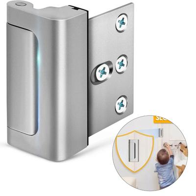 Home Security Door Lock, Equipped with 8 Screws, Child Safety Door Reinforcement Lock, with a 3-inch Stopper, Can Withstand 800 Pounds