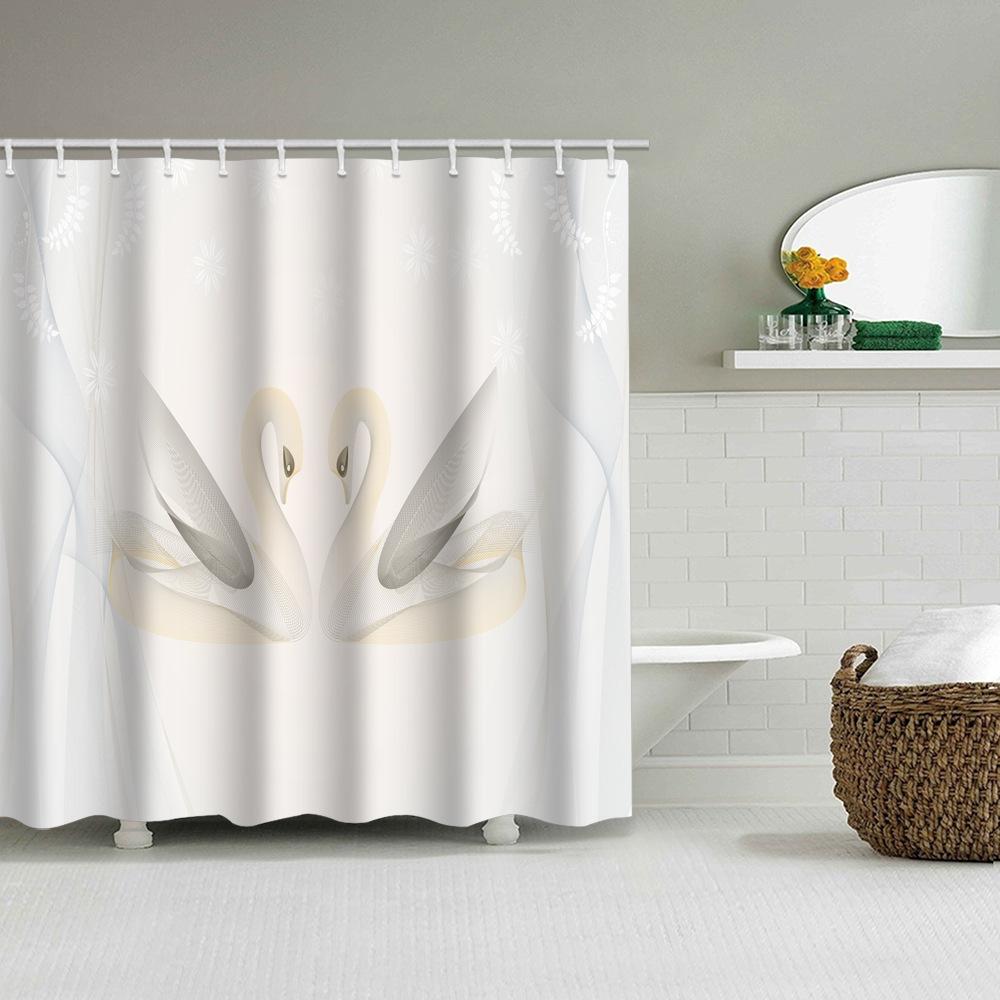JINRUN Bathroom Thickened Waterproof Curtain Mildew Proof Shower Curtain Shower Partition Curtain Shower Curtain Bathroom Curtain Free Perforation
