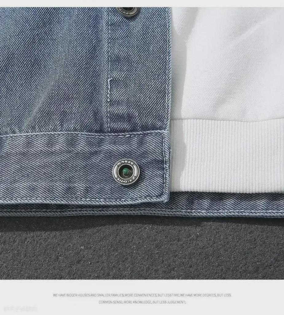 2023 Retro-Jeansjacke: Herren Casual Japanische Mode, Hongkong-Stil, Lockere Passform, Ganzjahres Trendy Design